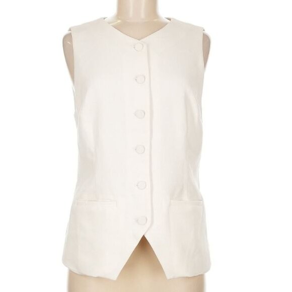 Abercrombie White Mara Vest, Size m - Picture 1 of 2